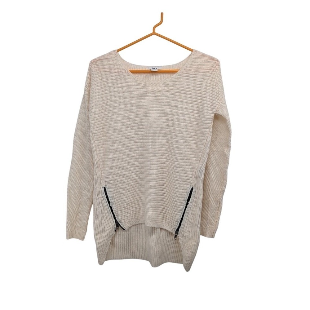 bar lll women's cream colored sweater with zipper size,‎ long sleeve, size XS